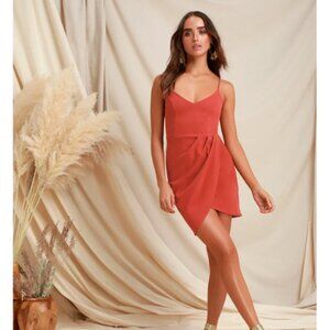 Forever Your Girl Rust Red Bodycon Dress Size Large